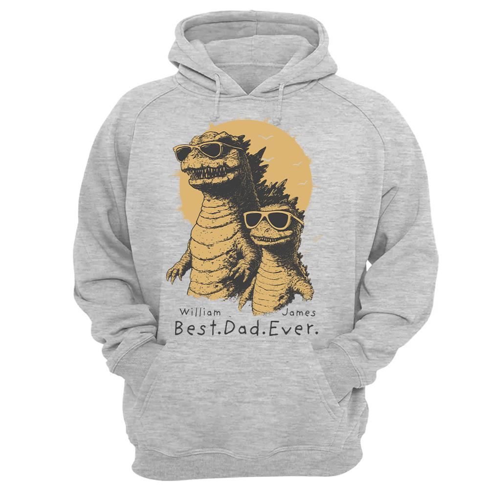 Personalized Best Dad Ever Dadzilla T-Shirt Father Day Gifts for Dad Funny Papa Tshirt Cool Daddy Dinosaur Tee Hv01