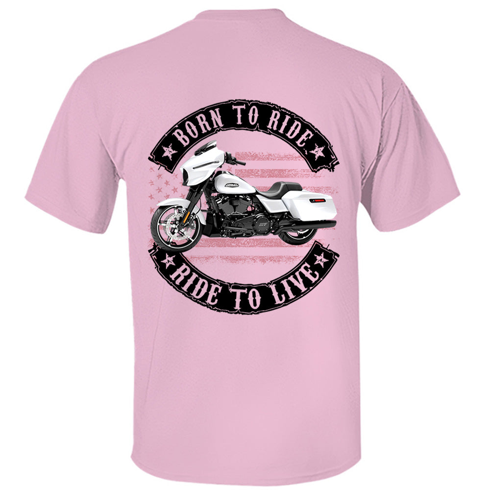 Born To Ride - Ride To Live - Personalized Upload Vehicle Photo For Biker A2110 VH01