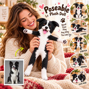 Personalized Photo Pet Squishy Toy Poseable Plush Doll, Funny Gift For Dog Mom, Dad, Cat Lover T1807 Hv01