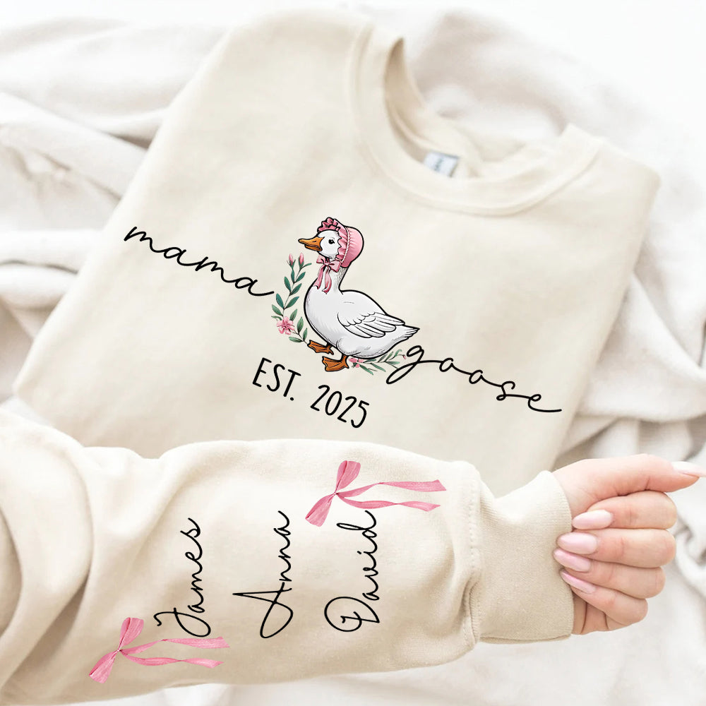 Mama Goose, Mama Silly Goose - Personalized Vintage Mama Goose Shirt Hv01