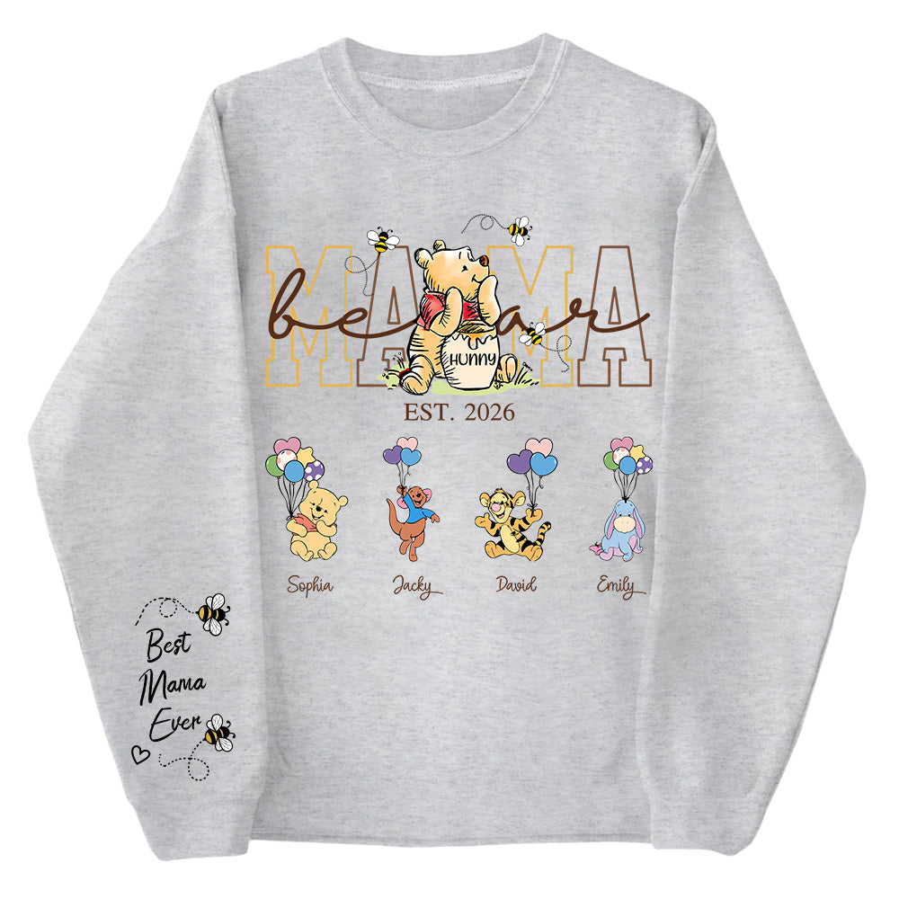 Custom Mama Grandma Bear Shirt, Personalized Shirt Gift For Mom, Grandma, Custom Shirt For Mother's Day MI209