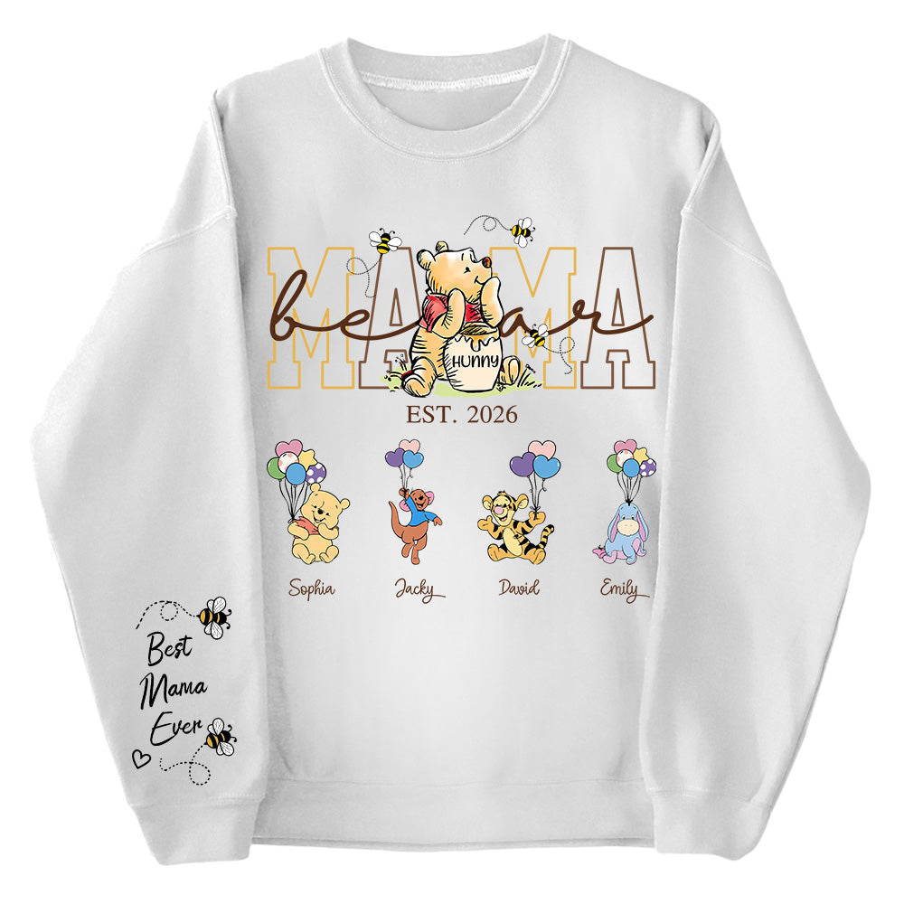 Custom Mama Grandma Bear Shirt, Personalized Shirt Gift For Mom, Grandma, Custom Shirt For Mother's Day MI209