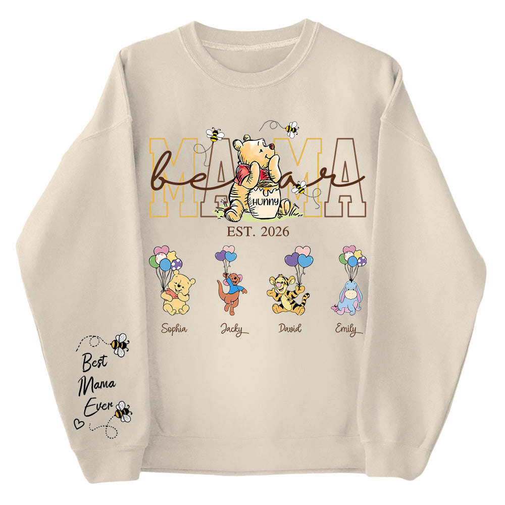 Custom Mama Grandma Bear Shirt, Personalized Shirt Gift For Mom, Grandma, Custom Shirt For Mother's Day MI209