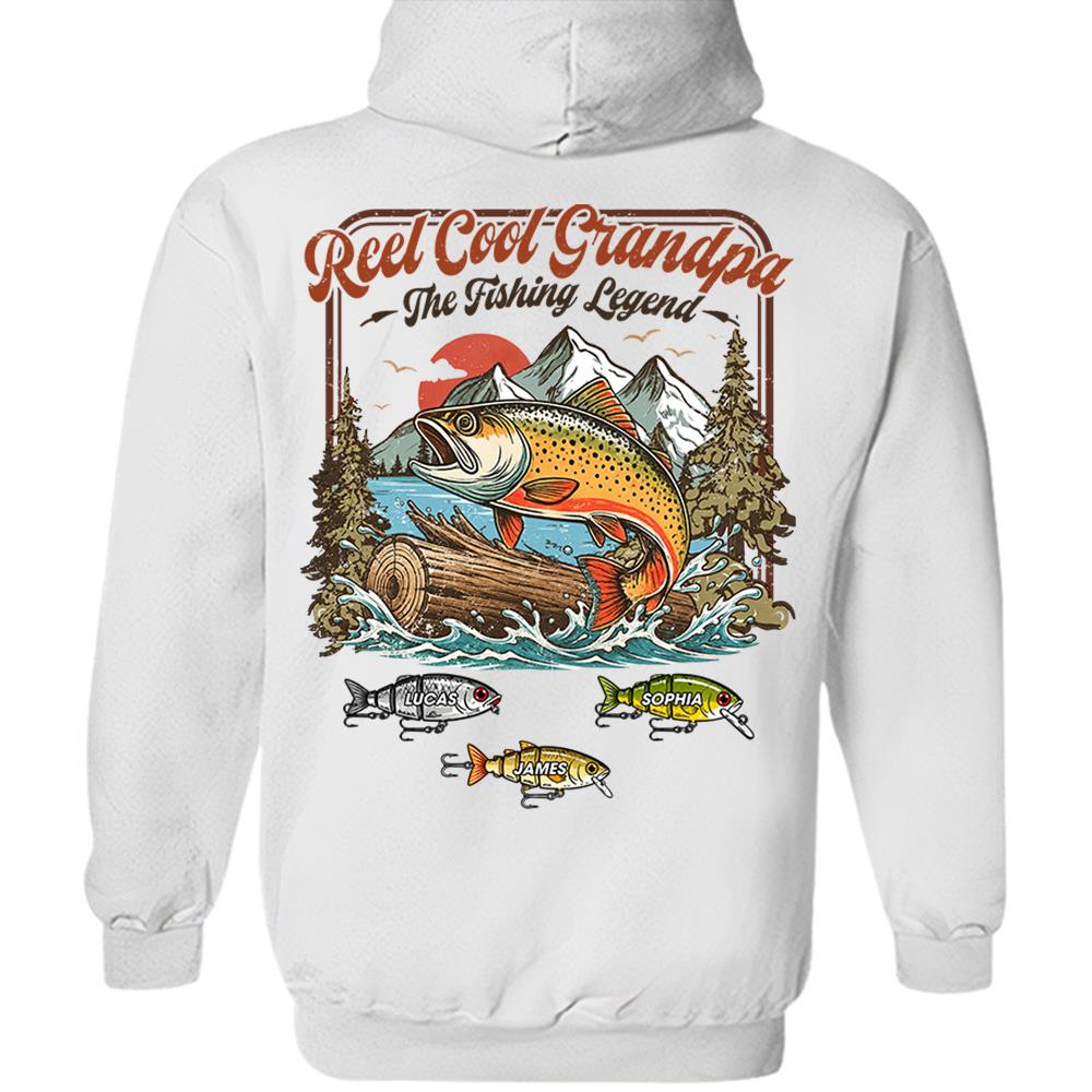 Personalized Reel Cool Grandpa T-Shirt – Funny Fishing Grandpa Shirt Hv01