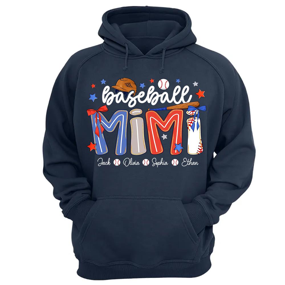 Personalized Baseball Mama Shirt, Custom Baseball Sports Grandma Nickname Shirt Vr2