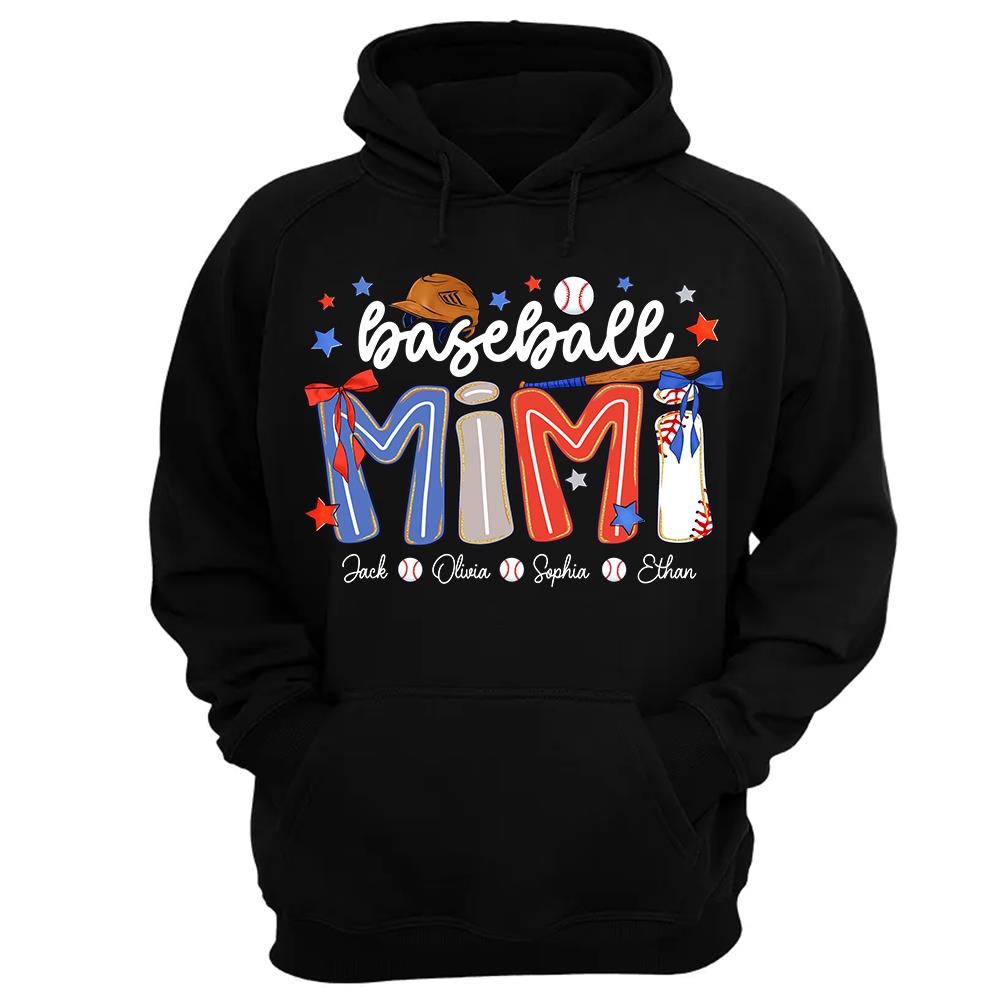 Personalized Baseball Mama Shirt, Custom Baseball Sports Grandma Nickname Shirt Vr2