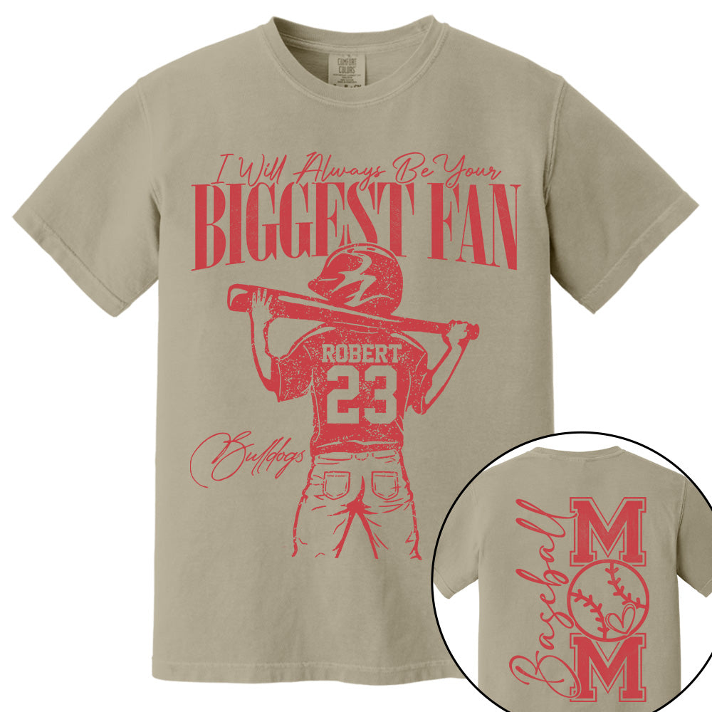 Personalized Baseball Mom Game Day Shirt - Personalized Mascot, Name & Number Baseball Player A2110