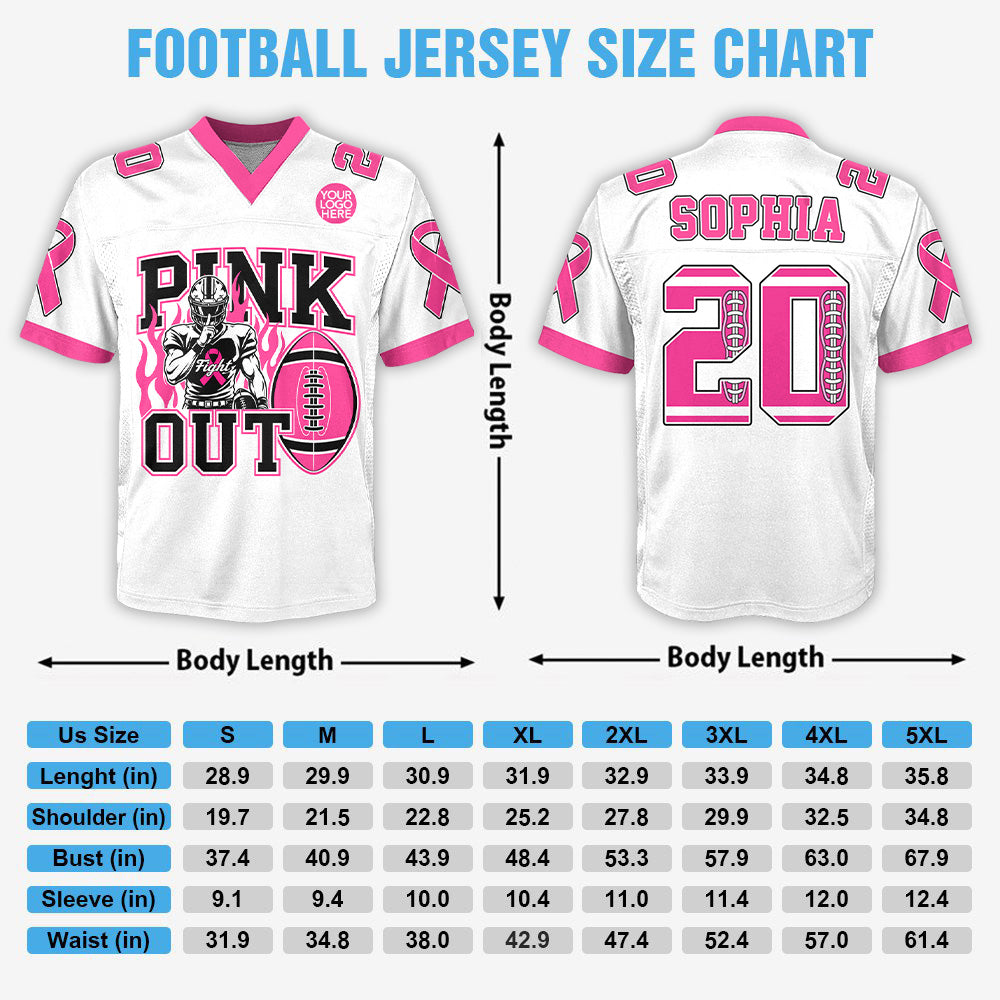 Custom Pink Out Tackle Cancer Game Day Shirt, Football Mom Jersey L0411 Hv01