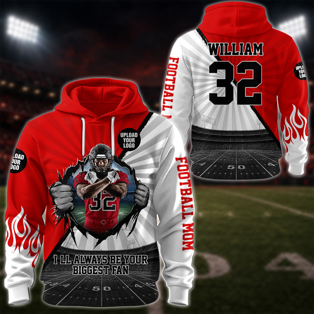I Will Always Be Your Biggest Fan Custom All Over Print Shirt Gift For Football Mom Football Lovers K1702 MT2