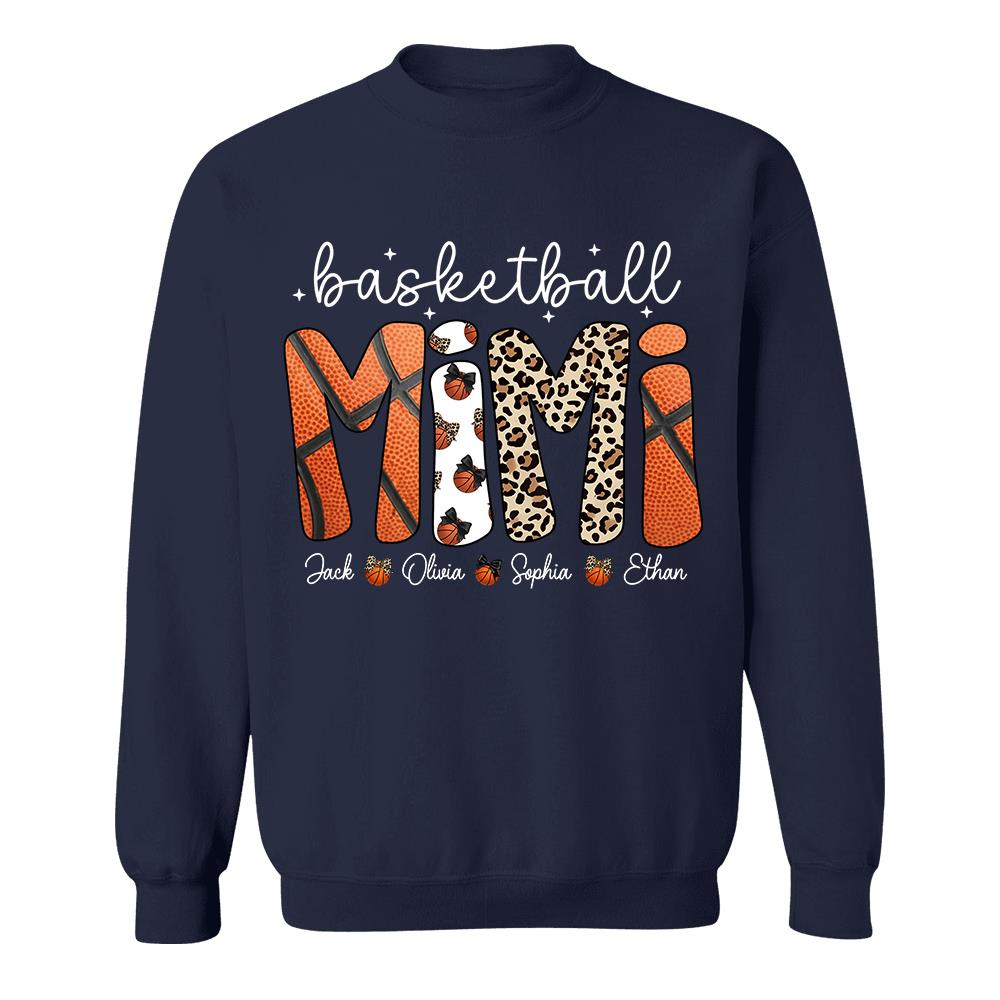 Personalized Basketball Mama Shirt, Custom Basketball Sports Grandma Nickname Shirt