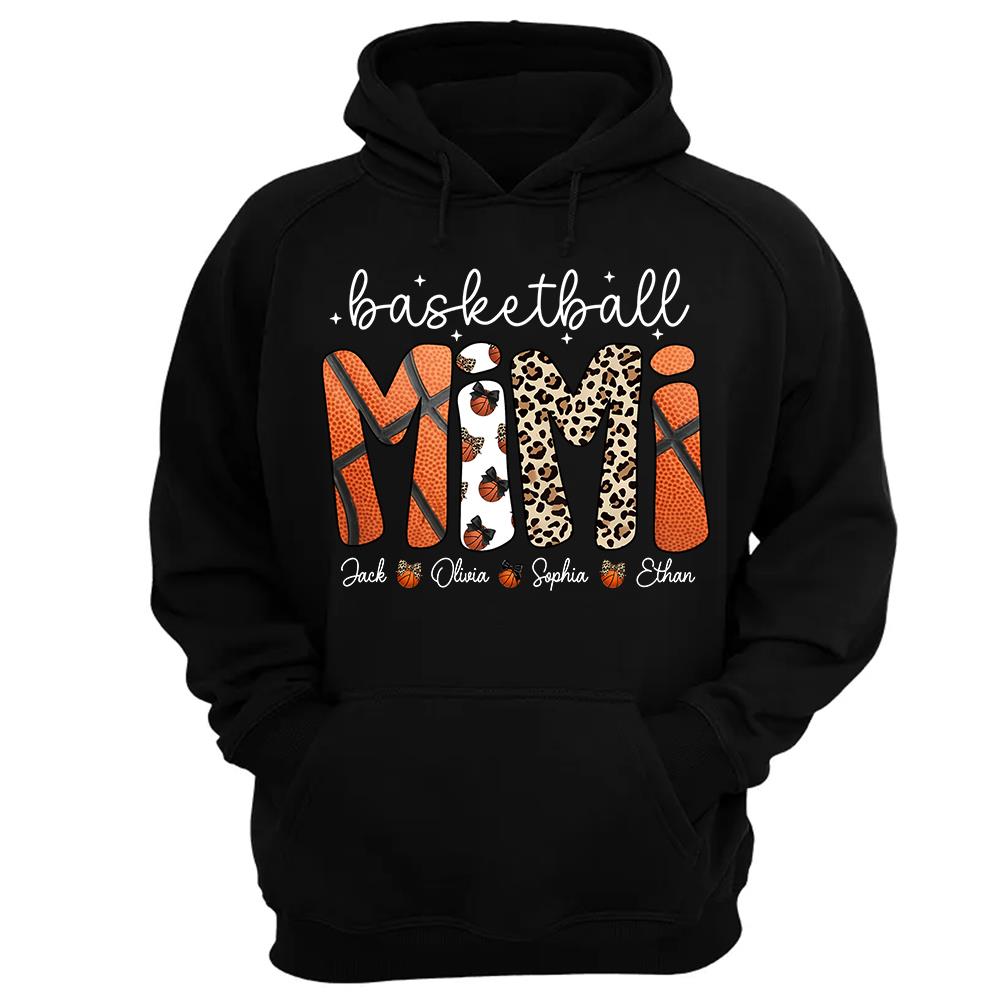 Personalized Basketball Mama Shirt, Custom Basketball Sports Grandma Nickname Shirt