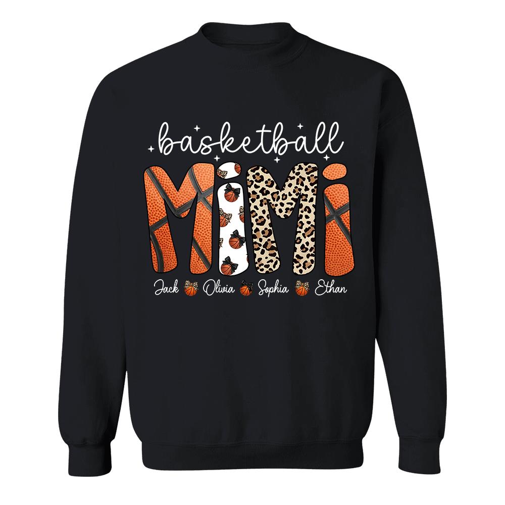 Personalized Basketball Mama Shirt, Custom Basketball Sports Grandma Nickname Shirt