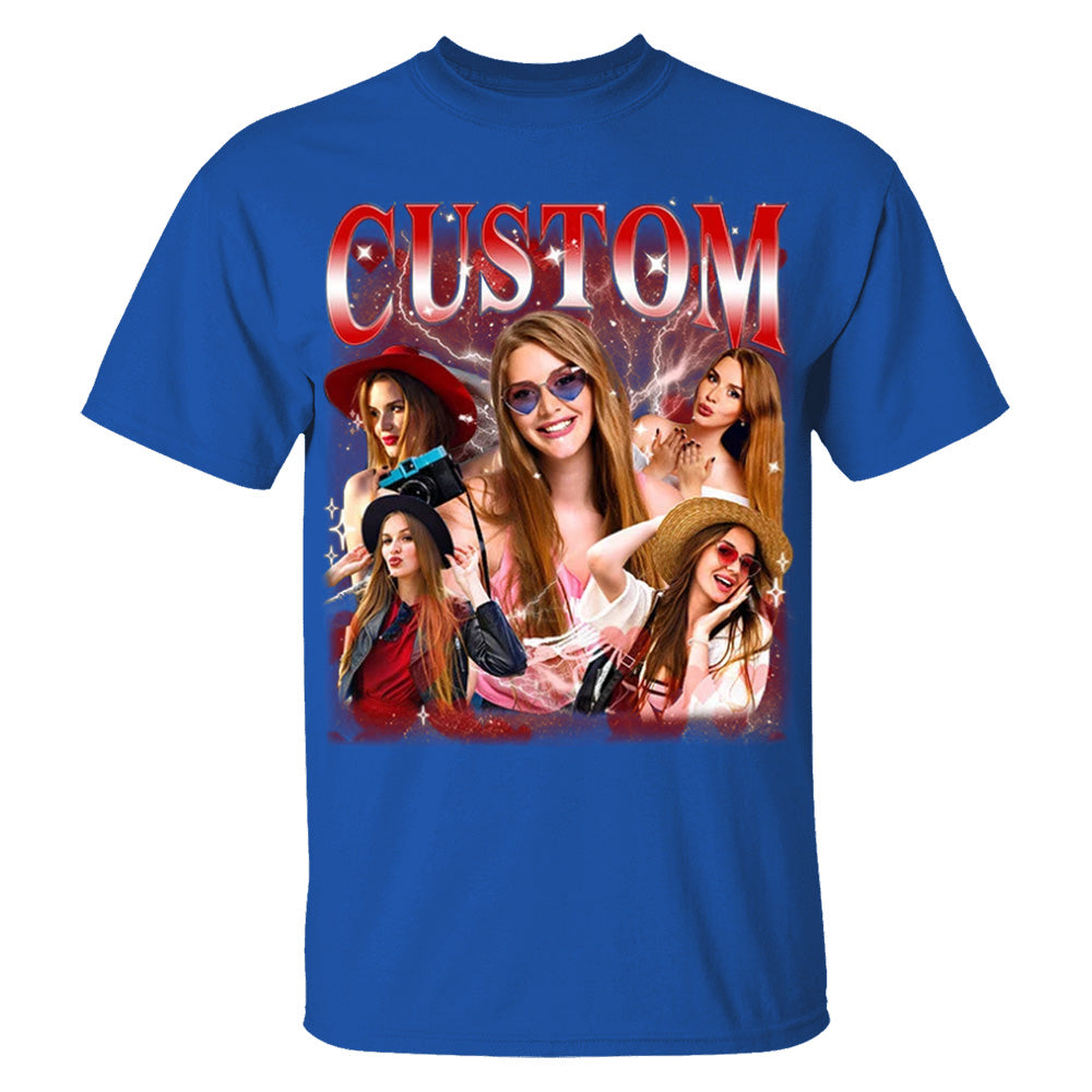 Custom Photo Bootleg Shirt, Boyfriend Bootleg Rap Tee, Customized Dog T-Shirt, Personalized Birthday Gift, Bachelorette Bootleg Shirt