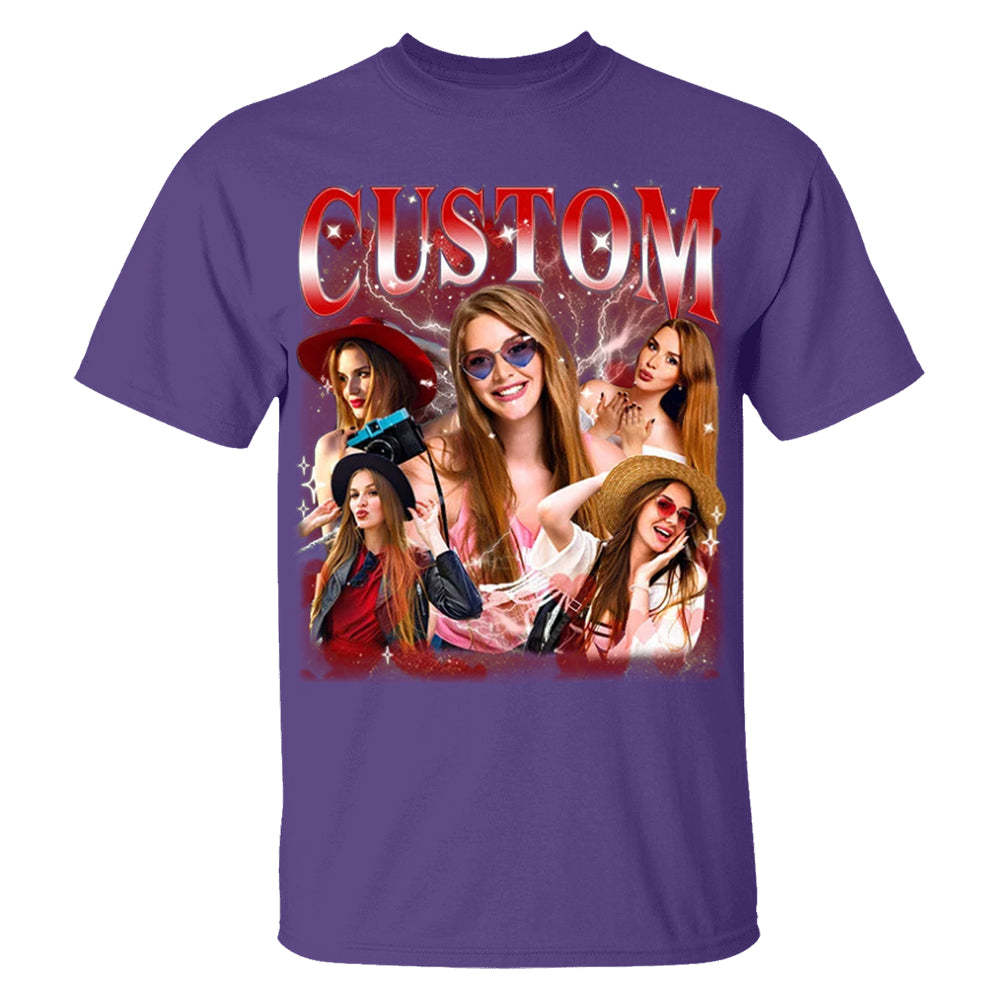 Custom Photo Bootleg Shirt, Boyfriend Bootleg Rap Tee, Customized Dog T-Shirt, Personalized Birthday Gift, Bachelorette Bootleg Shirt
