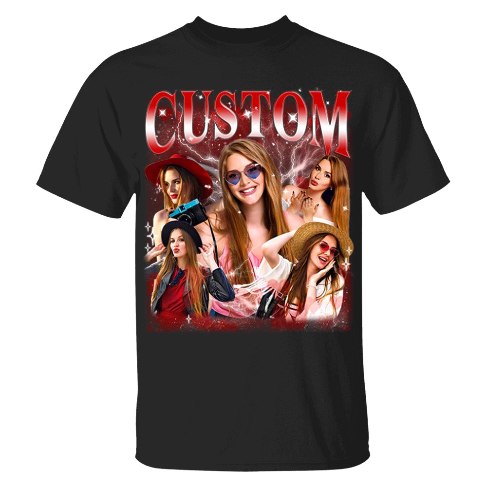 Custom Photo Bootleg Shirt, Boyfriend Bootleg Rap Tee, Customized Dog T-Shirt, Personalized Birthday Gift, Bachelorette Bootleg Shirt
