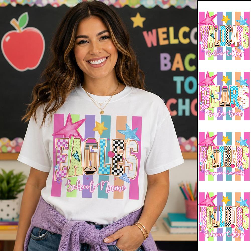 School Mascot Shirt Preppy - Custom Your Mascot School Spirit NA04 Nh00