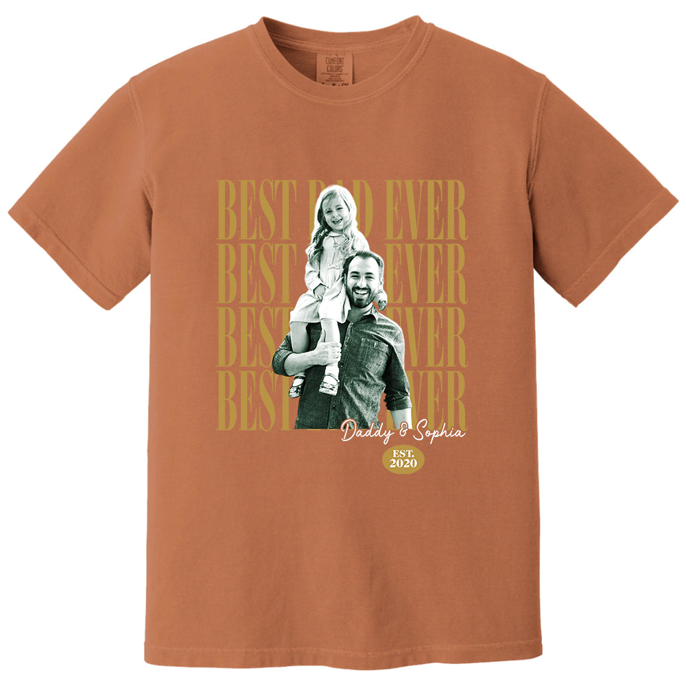 Custom Fathers Day Shirt With Kids Photo, Best Dad Ever , Father's Day L0411 VH01
