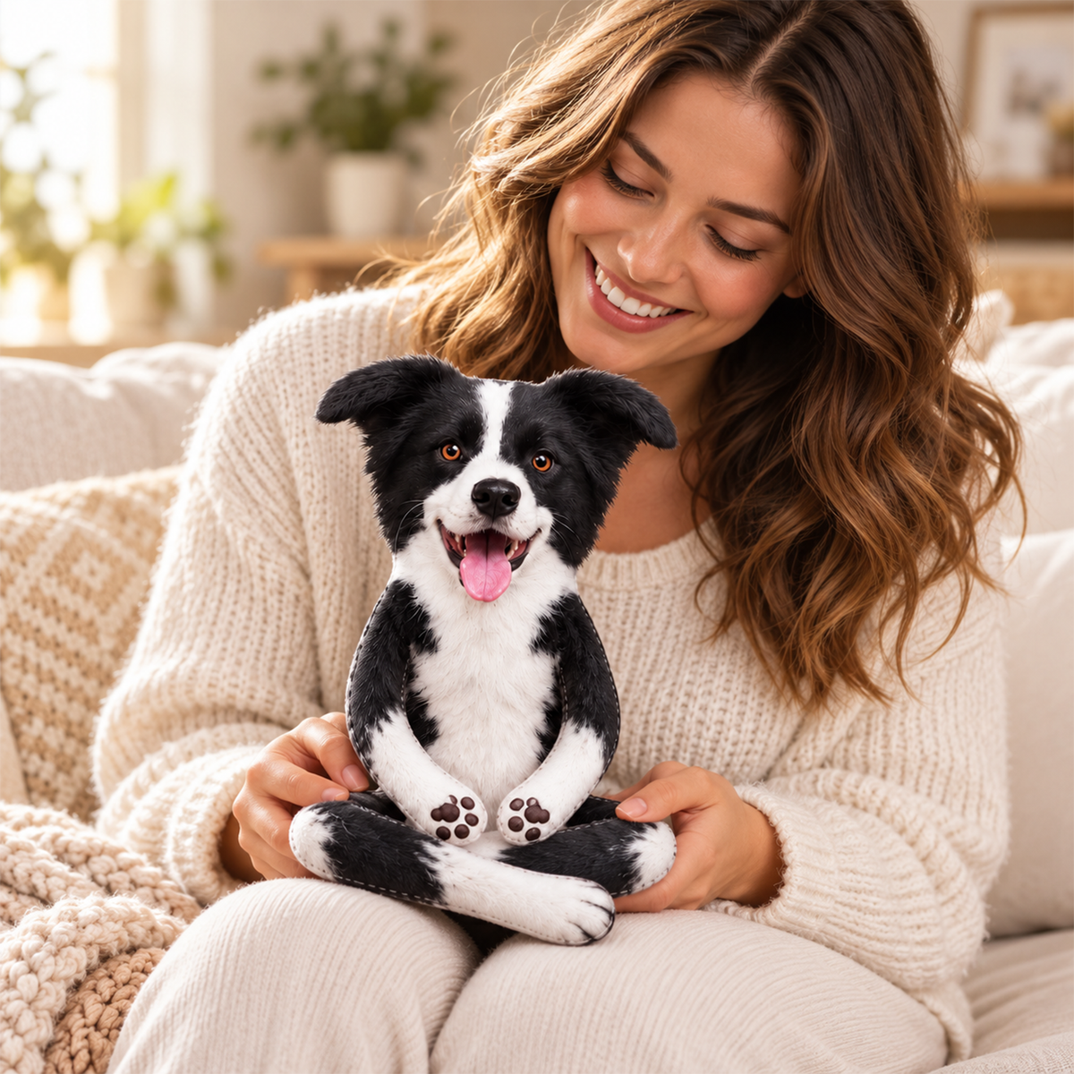 Personalized Photo Pet Squishy Toy Poseable Plush Doll, Funny Gift For Dog Mom, Dad, Cat Lover T1807 Hv01