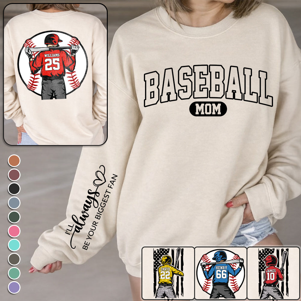 Baseball Mom - I'll Always Be Your Biggest Fan Personalized Shirt For Baseball Family NA02 Hv01