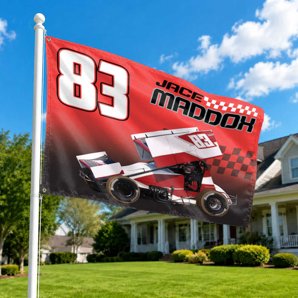 Custom Photo Racing Flag - Personalized Gift For Racing Fan A2110 Pt99