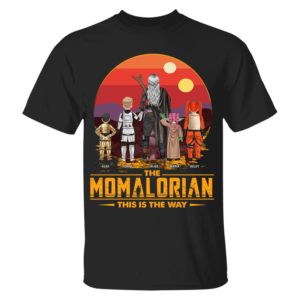 Custom Momalorian This Is The Way Shirt - Tatooine Sunset Shirt Gift For Mom