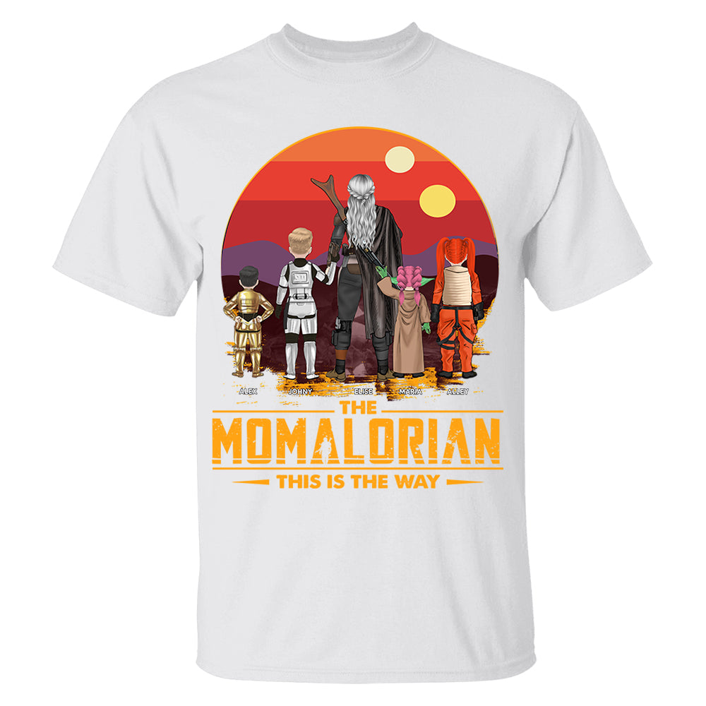Custom Momalorian This Is The Way Shirt - Tatooine Sunset Shirt Gift For Mom