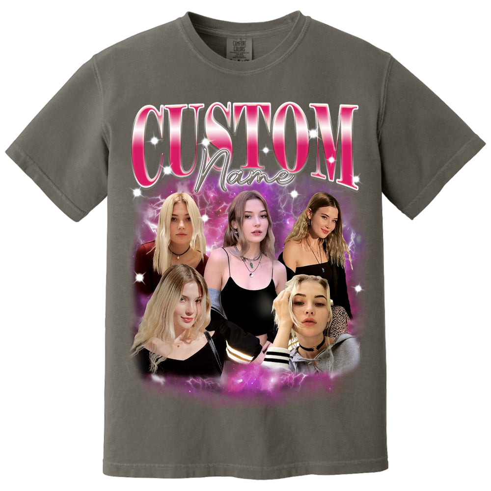 Girlfriend Bootleg Shirt With Girlfriend Face, Custom Photo Vintage Shirt, Personalized Birthday Bootleg Gift, Insert Your Design