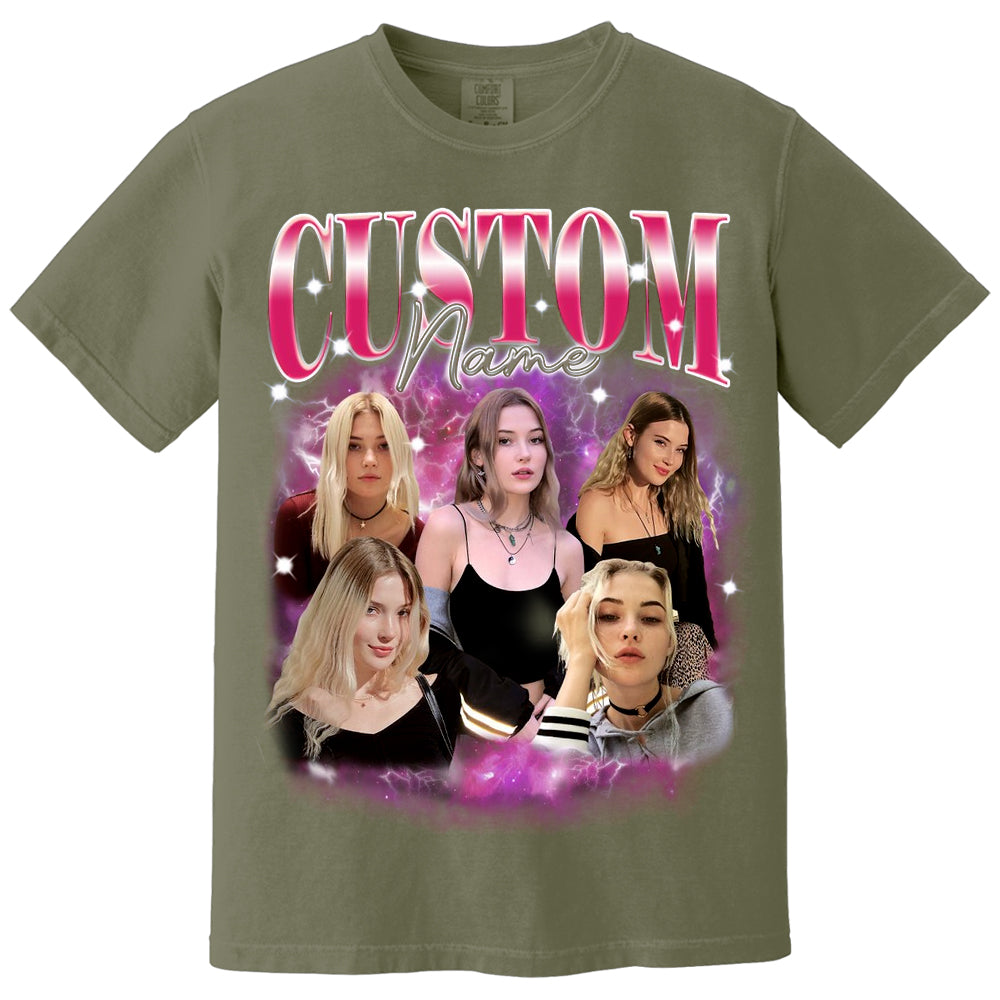 Girlfriend Bootleg Shirt With Girlfriend Face, Custom Photo Vintage Shirt, Personalized Birthday Bootleg Gift, Insert Your Design