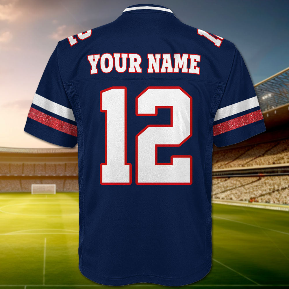 I’m Not Just His Dad I’m Also His #1 Fan, Personalized Football Dad Jersey, Custom Player Photo & Number, Gift for Football Mom Na02 Pt99