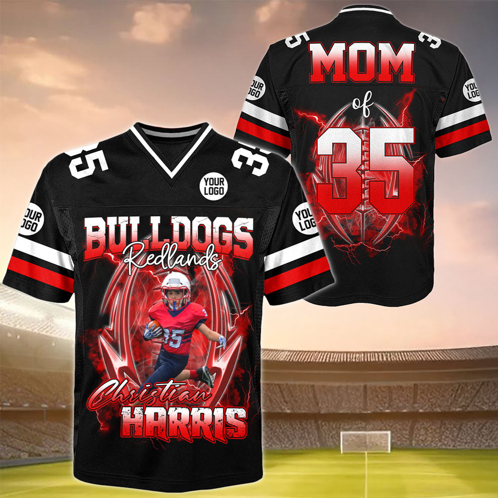 Custom Photo Football Jersey Shirt For Football Family Game Day Shirt NA04 Pt99