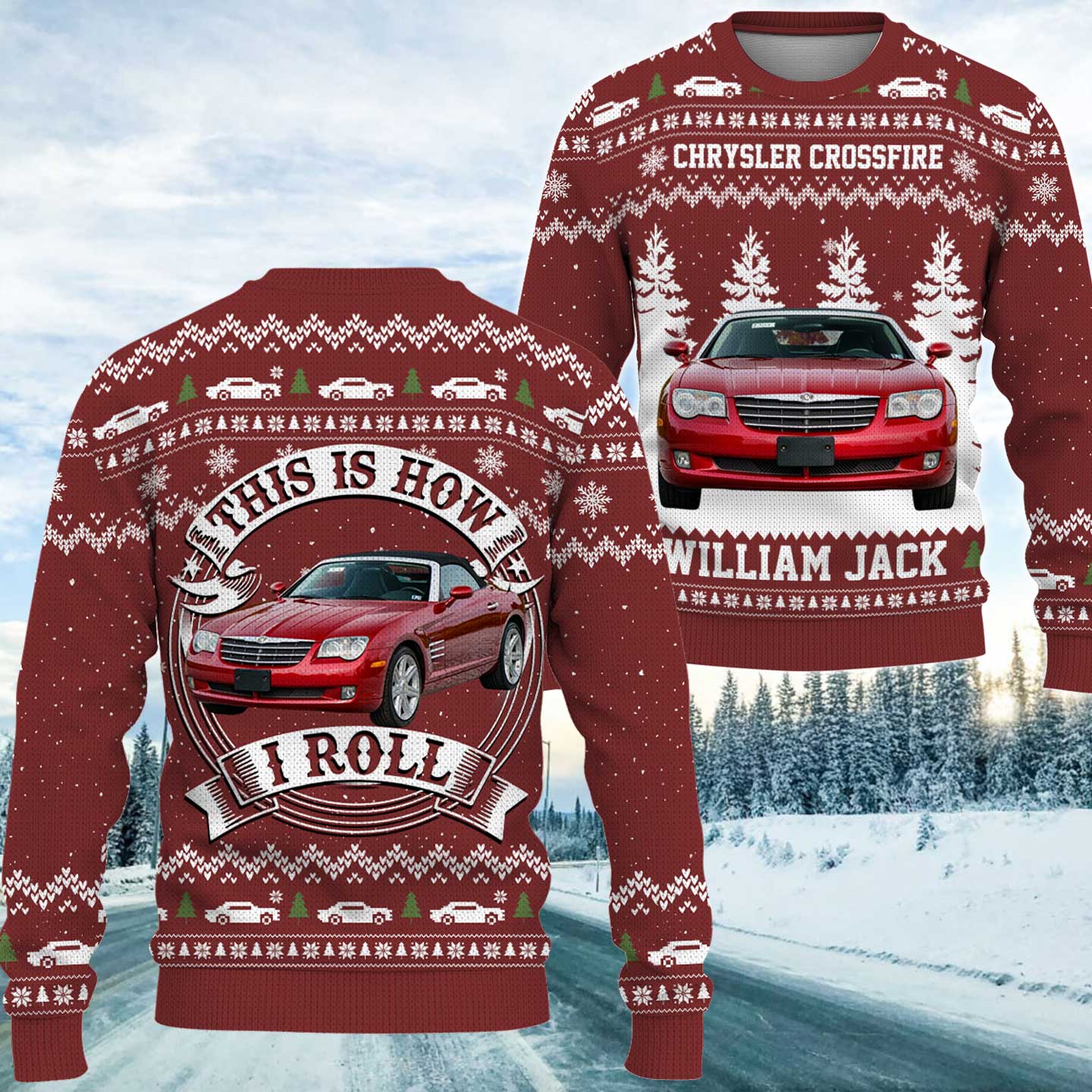 This Is How I Roll - Personalized Photo Car Ugly Sweater A2110 Pt99
