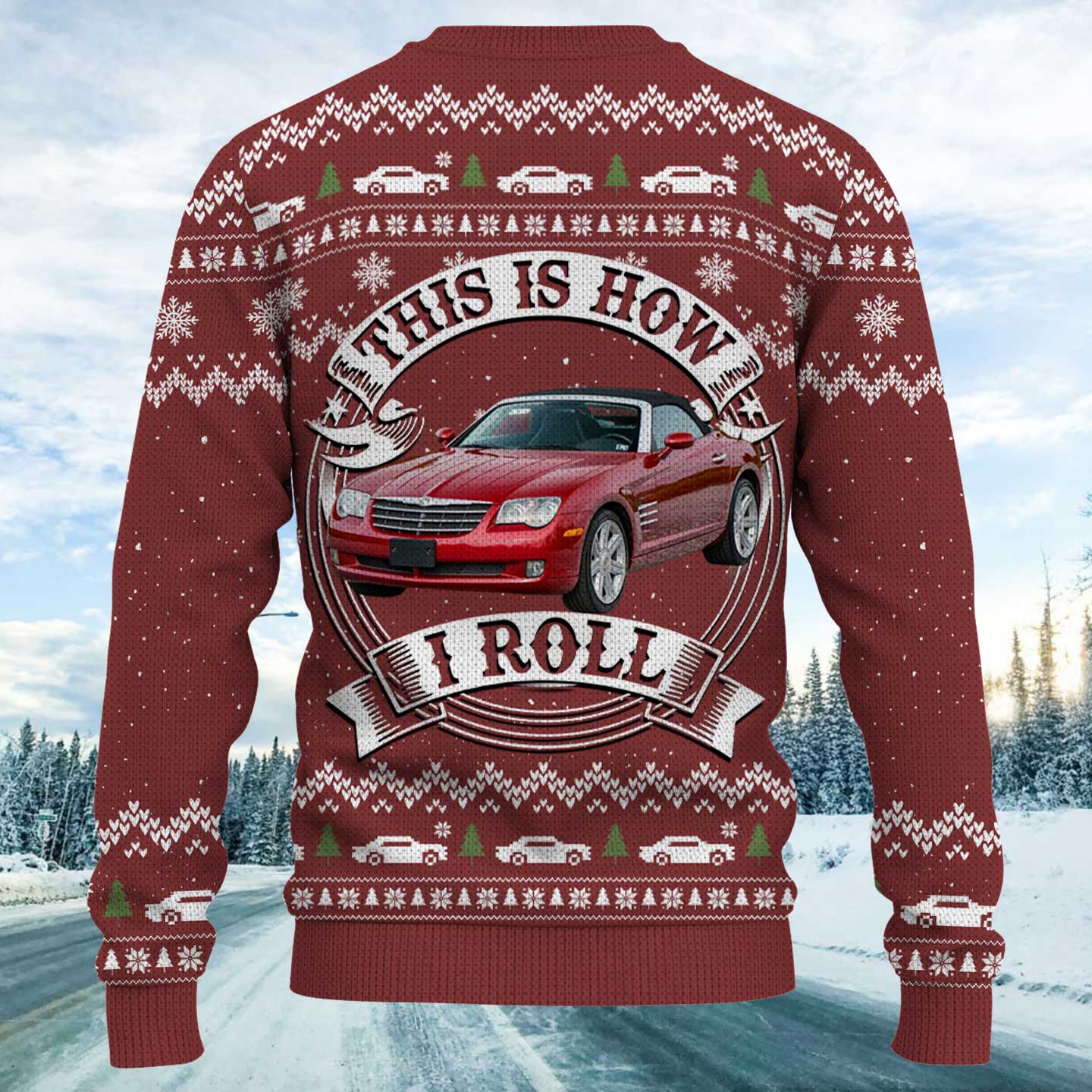 This Is How I Roll - Personalized Photo Car Ugly Sweater A2110 Pt99
