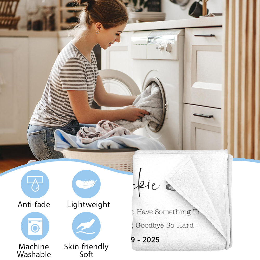 Custom Dog Memorial Blanket With Pet Photo – Personalized Pet Remembrance Gift For Dog Mom & Dad T1807