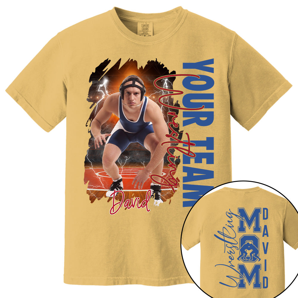 Custom Photo Wrestling Shirt, Personalized Wrestling Mom Shirt, Wrestling Hoodie, Wrestling Dad Sweatshirt T1807 Pt99