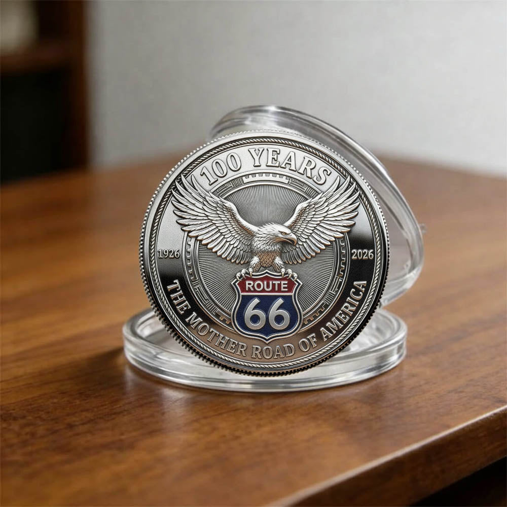 Celebrate 100 Years of Road Route 66 and America 250th Anniversary - Personalized Pickup Truck Photo Commemorative Coin A2110