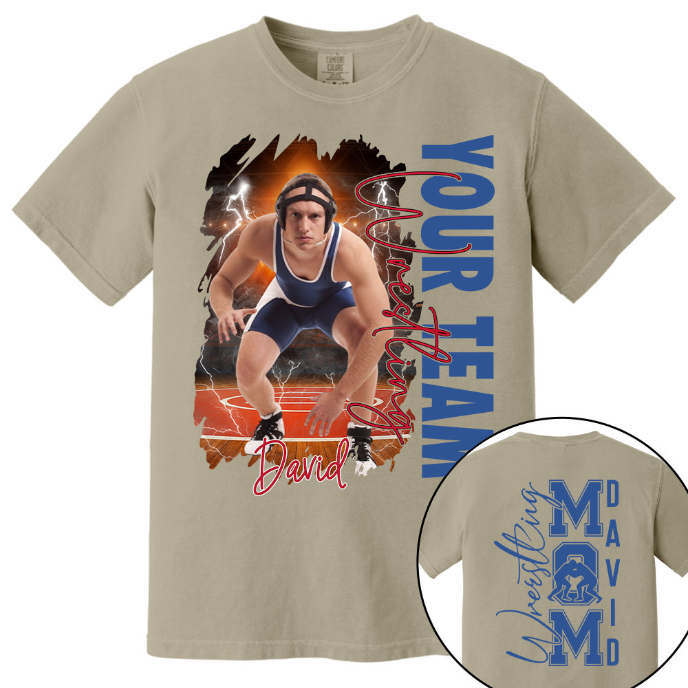 Custom Photo Wrestling Shirt, Personalized Wrestling Mom Shirt, Wrestling Hoodie, Wrestling Dad Sweatshirt T1807 Pt99