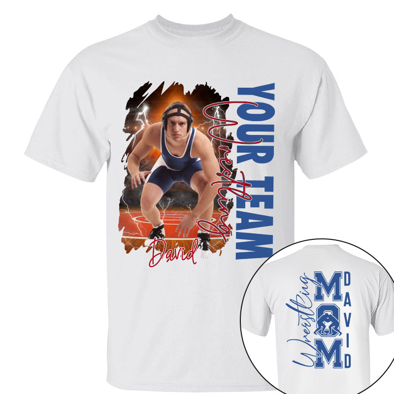 Custom Photo Wrestling Shirt, Personalized Wrestling Mom Shirt, Wrestling Hoodie, Wrestling Dad Sweatshirt T1807 Pt99