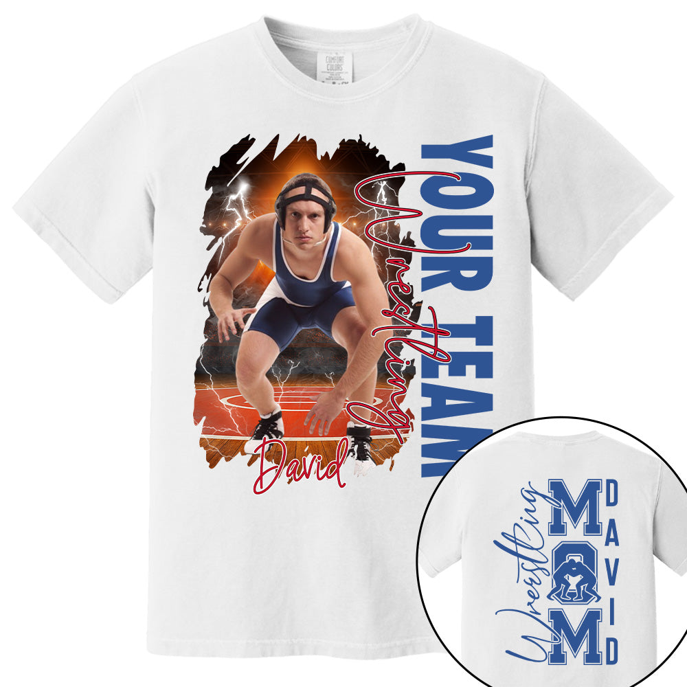 Custom Photo Wrestling Shirt, Personalized Wrestling Mom Shirt, Wrestling Hoodie, Wrestling Dad Sweatshirt T1807 Pt99