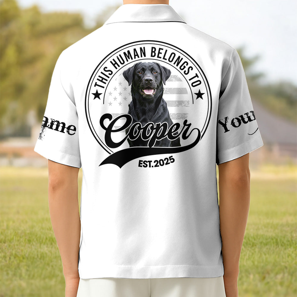 This Human Belongs To Personalized Hawaiian Shirt Gift For Dog Lover T1807 T24