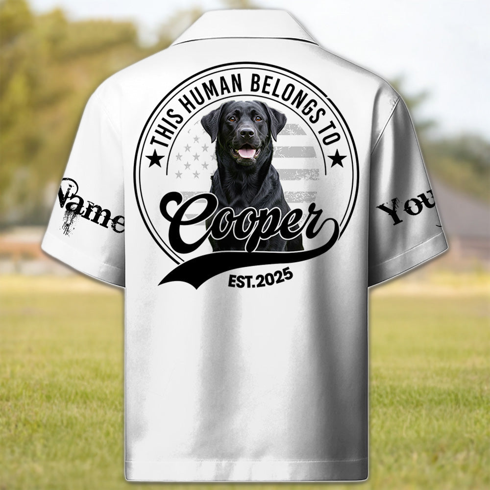 This Human Belongs To Personalized Hawaiian Shirt Gift For Dog Lover T1807 T24