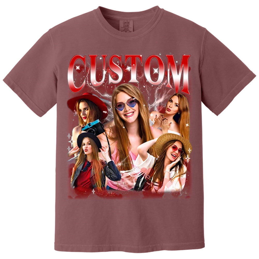 Custom Photo Bootleg Shirt, Boyfriend Bootleg Rap Tee, Customized Dog T-Shirt, Personalized Birthday Gift, Bachelorette Bootleg Shirt