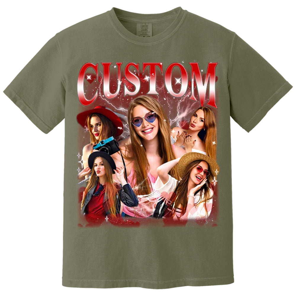 Custom Photo Bootleg Shirt, Boyfriend Bootleg Rap Tee, Customized Dog T-Shirt, Personalized Birthday Gift, Bachelorette Bootleg Shirt