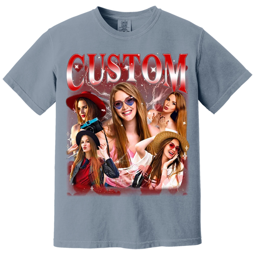 Custom Photo Bootleg Shirt, Boyfriend Bootleg Rap Tee, Customized Dog T-Shirt, Personalized Birthday Gift, Bachelorette Bootleg Shirt