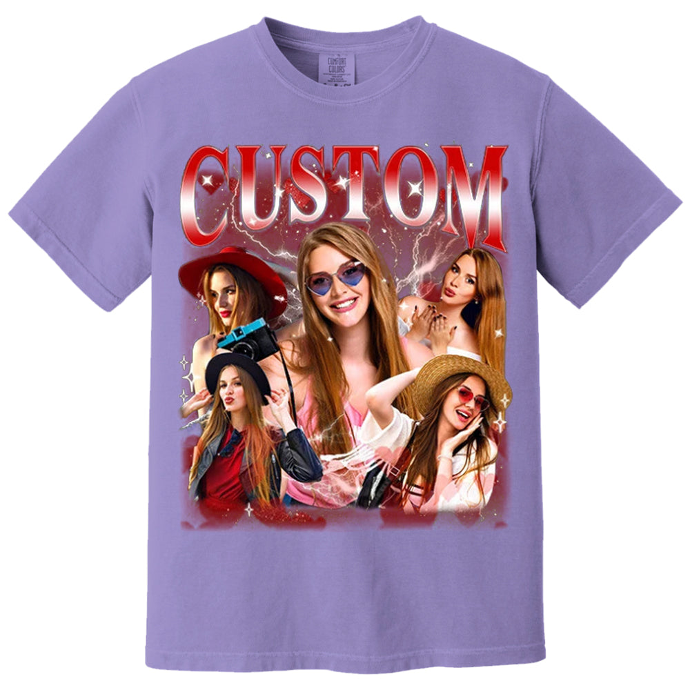 Custom Photo Bootleg Shirt, Boyfriend Bootleg Rap Tee, Customized Dog T-Shirt, Personalized Birthday Gift, Bachelorette Bootleg Shirt