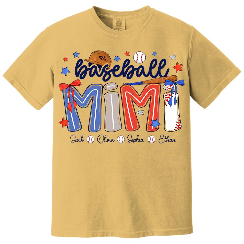 Personalized Baseball Mama Shirt, Custom Baseball Sports Grandma Nickname Shirt Vr2