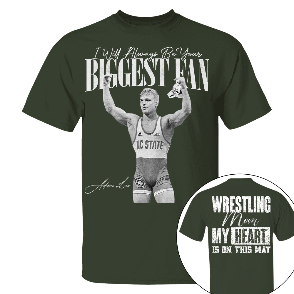 My Heart Is On That Mat - Personalized Shirt For Wrestling Family NA04