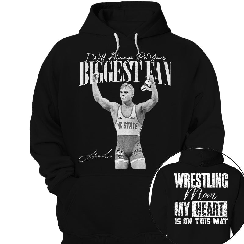 My Heart Is On That Mat - Personalized Shirt For Wrestling Family NA04