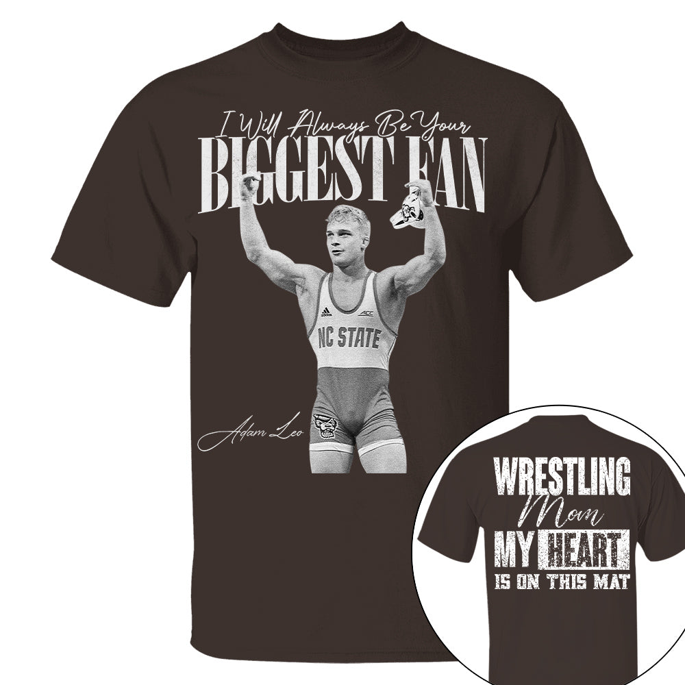 My Heart Is On That Mat - Personalized Shirt For Wrestling Family NA04