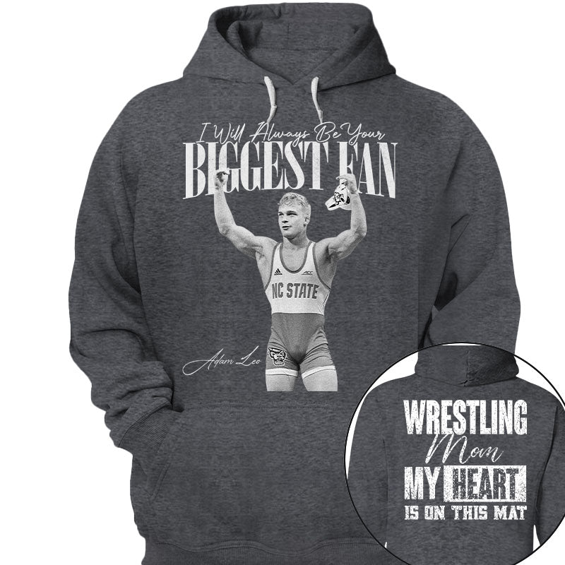 My Heart Is On That Mat - Personalized Shirt For Wrestling Family NA04