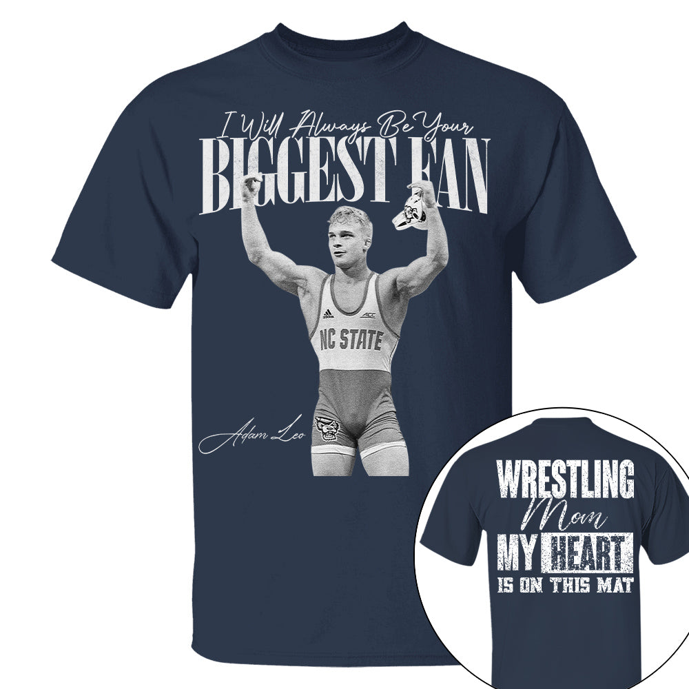 My Heart Is On That Mat - Personalized Shirt For Wrestling Family NA04